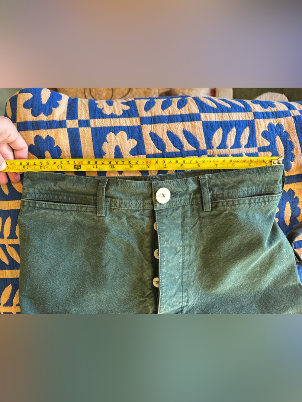 Jesse Kamm Olive Green sailor Pants size 10 - Picture 6 of 8